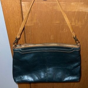 Hobo wristlet in dark green